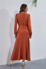 Load image into Gallery viewer, Women's V Neck Long Sleeve Maxi Dress