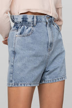 Load image into Gallery viewer, Super High Rise Elastic Waistband Denim Shorts
