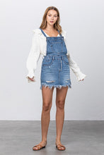 Load image into Gallery viewer, FRAYED DETAIL OVERALL SKIRT