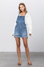 Load image into Gallery viewer, FRAYED DETAIL OVERALL SKIRT