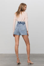 Load image into Gallery viewer, Super High Rise Elastic Waistband Denim Shorts