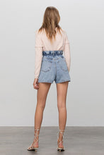 Load image into Gallery viewer, Super High Rise Elastic Waistband Denim Shorts