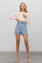 Load image into Gallery viewer, Super High Rise Elastic Waistband Denim Shorts