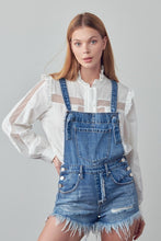 Load image into Gallery viewer, Frayed Overall Romper