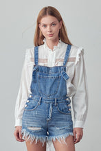 Load image into Gallery viewer, Frayed Overall Romper