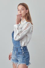 Load image into Gallery viewer, Frayed Overall Romper