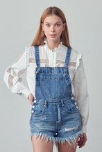 Load image into Gallery viewer, Frayed Overall Romper