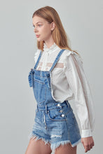 Load image into Gallery viewer, Frayed Overall Romper