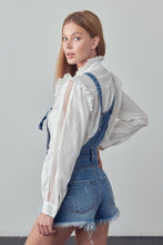 Load image into Gallery viewer, Frayed Overall Romper