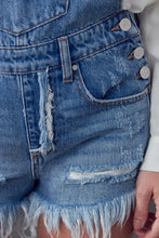 Load image into Gallery viewer, Frayed Overall Romper