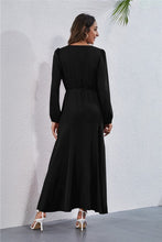 Load image into Gallery viewer, Women's V Neck Long Sleeve Maxi Dress