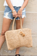 Load image into Gallery viewer, Lana | Straw Traveler Tote