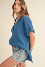 Load image into Gallery viewer, Jamy Collared Short Sleeve Top