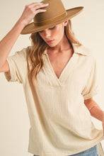 Load image into Gallery viewer, Jamy Collared Short Sleeve Top