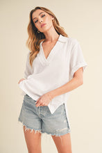Load image into Gallery viewer, Jamy Collared Short Sleeve Top