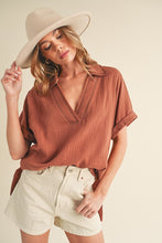 Load image into Gallery viewer, Jamy Collared Short Sleeve Top