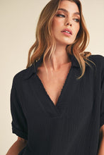 Load image into Gallery viewer, Jamy Collared Short Sleeve Top