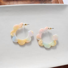 Load image into Gallery viewer, Flora Hoops - Pastel Rainbow