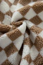Load image into Gallery viewer, Checkered Sherpa Collared Jacket Vest