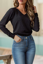 Load image into Gallery viewer, Sweet Bowknot Backless V Neck Long Sleeve Top