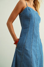 Load image into Gallery viewer, Endless Summer Denim Maxi Dress