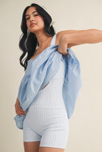 Load image into Gallery viewer, The Isla Dress | Light Blue 2-in-1 Layered Romper Mini Dress