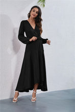 Load image into Gallery viewer, Women's V Neck Long Sleeve Maxi Dress