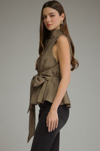 Load image into Gallery viewer, The Marlowe Tie-Front Sleeveless Top