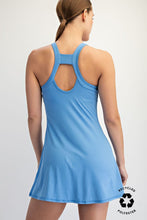 Load image into Gallery viewer, Sky Blue Athletic Dress with Built-In Shorts