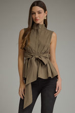 Load image into Gallery viewer, The Marlowe Tie-Front Sleeveless Top