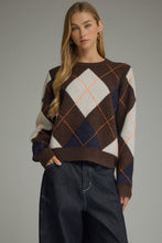 Load image into Gallery viewer, The Briarwood Argyle Knit Sweater
