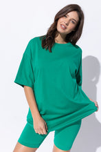 Load image into Gallery viewer, KNIT OVERSIZE TEE SHIRT AN SHORTS CASUAL BIKER SET