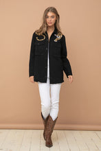 Load image into Gallery viewer, Cargo Pocket Front Sequin Tiger Utility Jacket