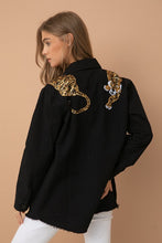 Load image into Gallery viewer, Cargo Pocket Front Sequin Tiger Utility Jacket