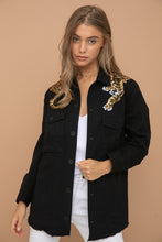 Load image into Gallery viewer, Cargo Pocket Front Sequin Tiger Utility Jacket