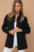 Load image into Gallery viewer, Cargo Pocket Front Sequin Tiger Utility Jacket