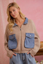 Load image into Gallery viewer, The Remi Denim Knit Jacket
