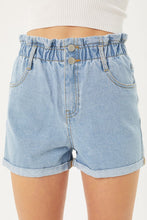 Load image into Gallery viewer, Double Buttoned Waistband Denim Shorts
