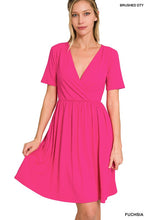 Load image into Gallery viewer, Buttery Soft Fabric Surplice Dress
