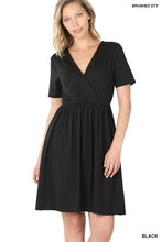 Load image into Gallery viewer, Buttery Soft Fabric Surplice Dress
