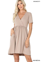 Load image into Gallery viewer, Buttery Soft Fabric Surplice Dress
