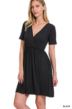 Load image into Gallery viewer, Buttery Soft Fabric Surplice Dress
