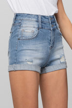 Load image into Gallery viewer, Double Waistband Denim Shorts
