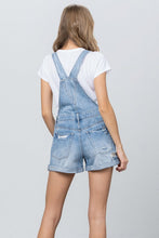 Load image into Gallery viewer, High Rise Roll Up Denim Overall Romper
