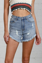 Load image into Gallery viewer, HIGH RISE DISTRESSED PREMIUM SHORTS
