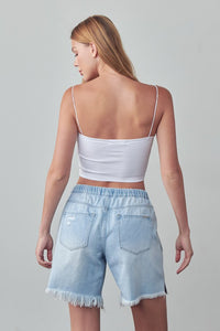 MID-RISE SLOUCH SHORTS