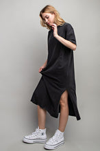 Load image into Gallery viewer, VENTED HEAVY COTTON WASHED DRESS
