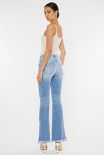 Load image into Gallery viewer, HIGH RISE LEG DISTRESS BOOTCUT JEANS
