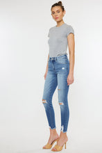 Load image into Gallery viewer, High Rise Fray Hem Ankle Skinny Jeans
