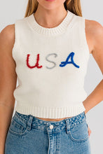 Load image into Gallery viewer, USA KNIT TANK TOP
